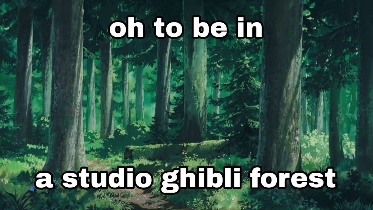 Ghibli Forest with Text